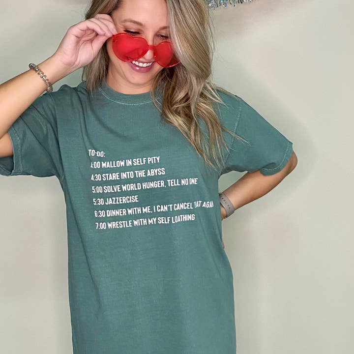 Letters and Lucy – wholesale Screen printed t-shirt – Women′s – Grinch To-Do List Tee Shirt