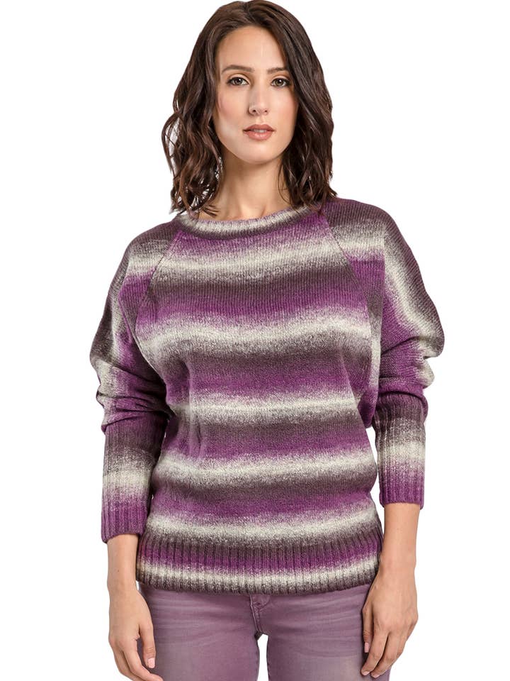 Women Wool Blended Rib Sweater Long Sleeve for wholesale by Miss Halladay