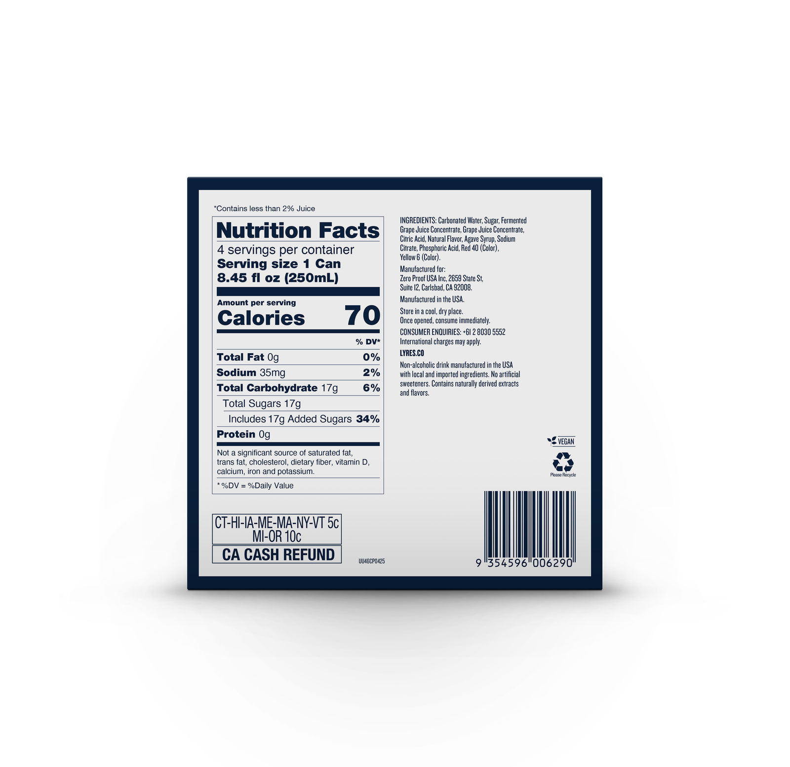 Zepeim - Wholesale Non-Alcoholic Aperitif/Mocktail - Lyre's Amalfi Spritz Ready To Drink Non-Alcoholic Can4