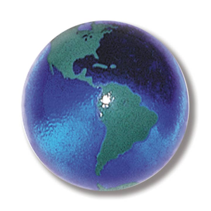 1" Terra con continenti verdi - Sacco da 50 per la vendita all'ingrosso da parte di Shasta Visions