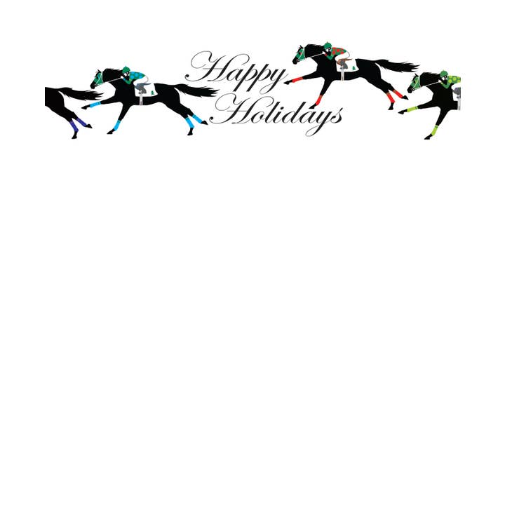Horse Hollow Press - Wholesale Christmas Card - Horse Christmas Card / Racehorse TB / Holiday Greeting Card
6