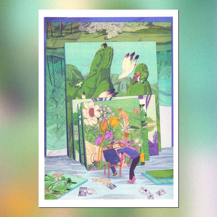 KIBLIND Atelier - Vendita all'ingrosso Poster - Poster A3 - Lo studio del pittore - Karlotta Freier1