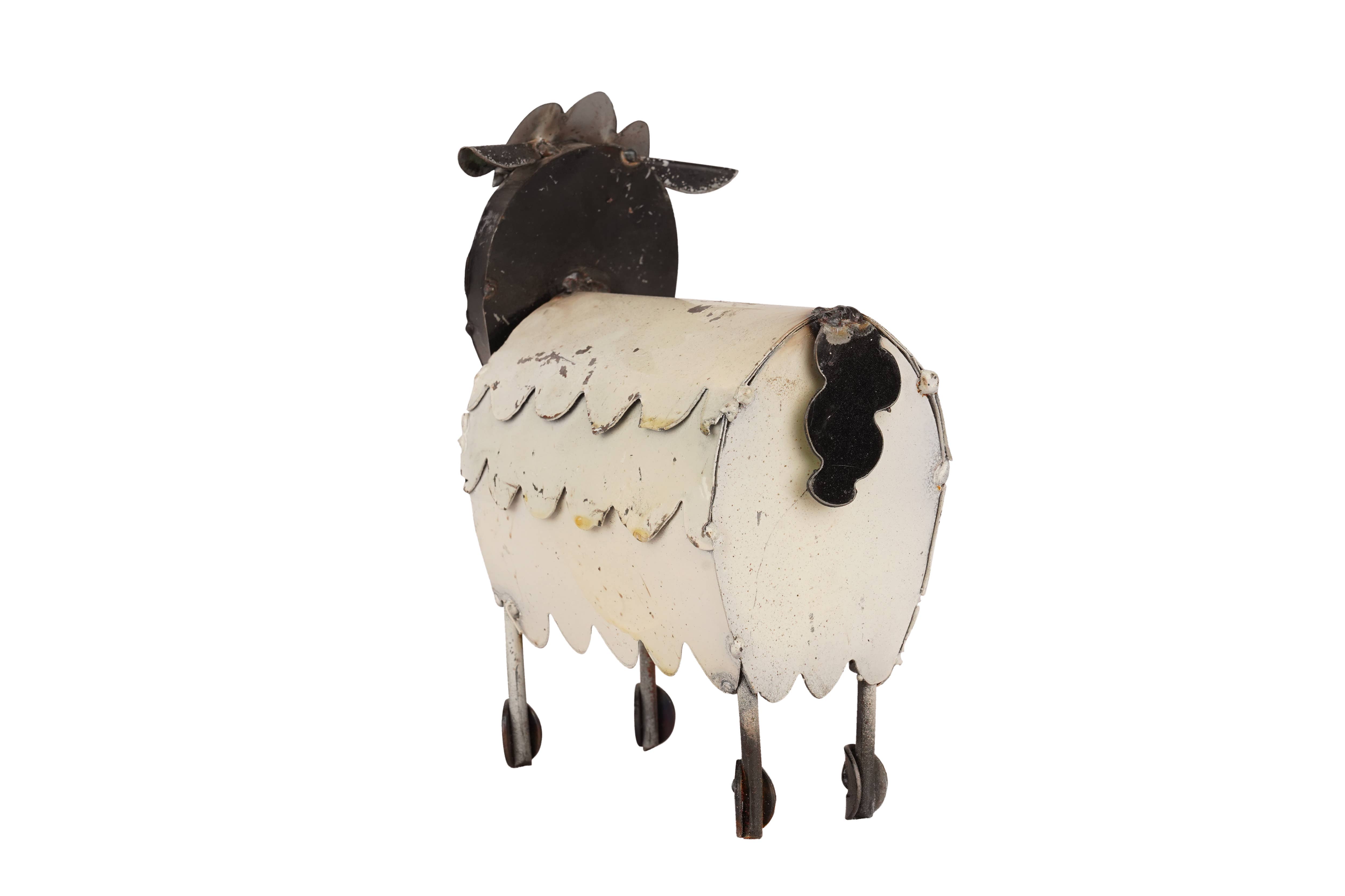 My Amigos Imports – wholesale Utomhusdekor – Farmhouse Metal Sheep-Garden Art-svartvitt får8