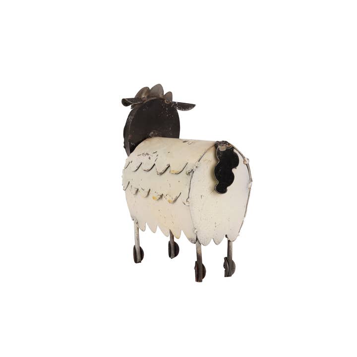 My Amigos Imports – wholesale Utomhusdekor – Farmhouse Metal Sheep-Garden Art-svartvitt får8