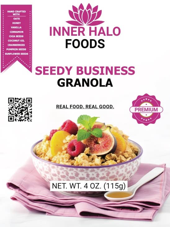 Seedy Business Granola - Artisanal, 20 x 4oz for wholesale by Inner Halo Foods