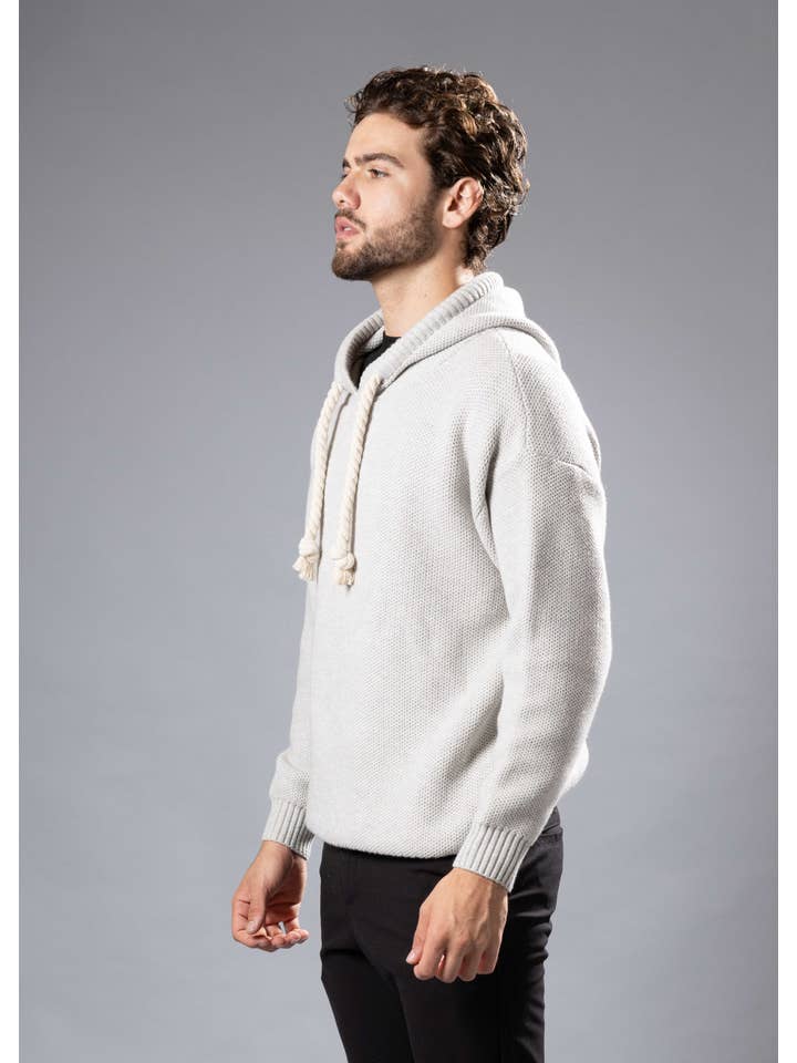 255105 - Gray Knit Hoodie for wholesale on Faire1