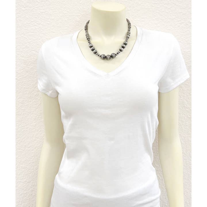 ISAC Trading Inc - Wholesale Beaded/Pearl Necklace - 739325, Handmade Navajo Bead Necklace