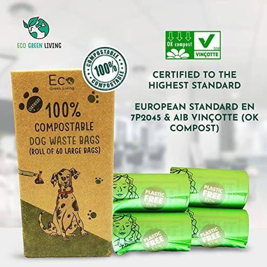 Eco Green Living - Wholesale Pet Poop Bag - Compostable Dog Waste Bags | 1 Pack - 60 Large Bags4