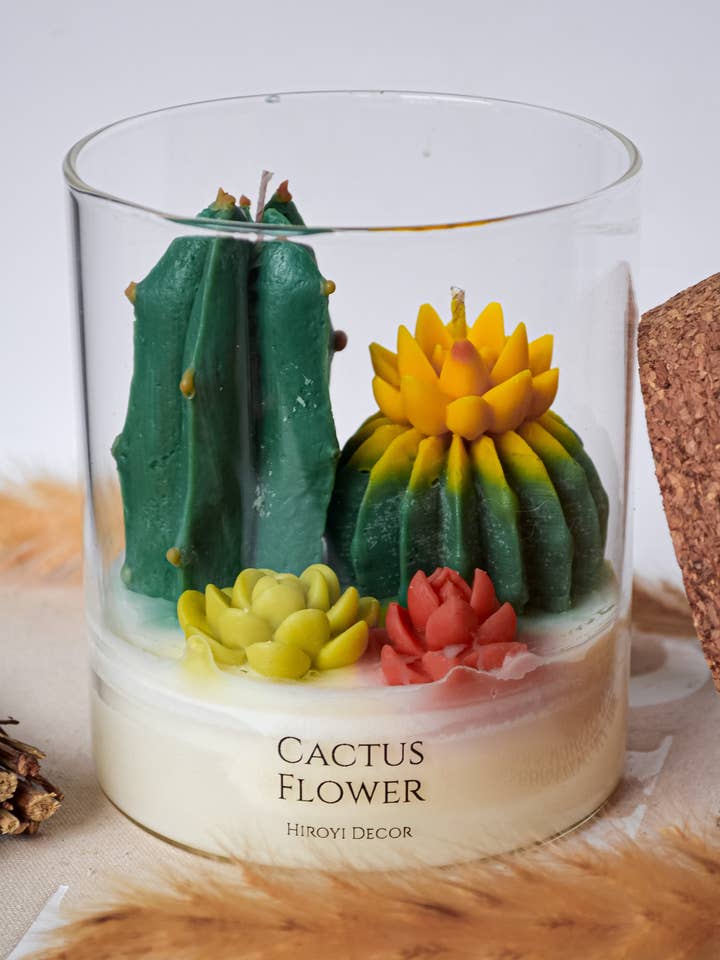 Cactus Garden Soy Candle for wholesale by Hiroyi Decor