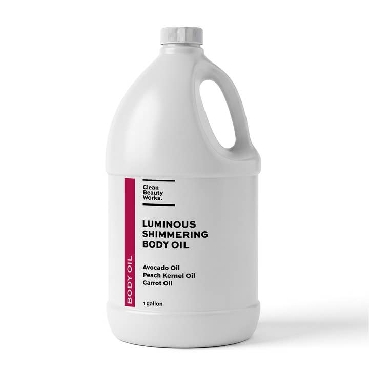 Clean Beauty Works. - Wholesale Bath/Body Oil - Luminous Shimmering Body Oil, Peach Kernel Oil & Avocado Oil2