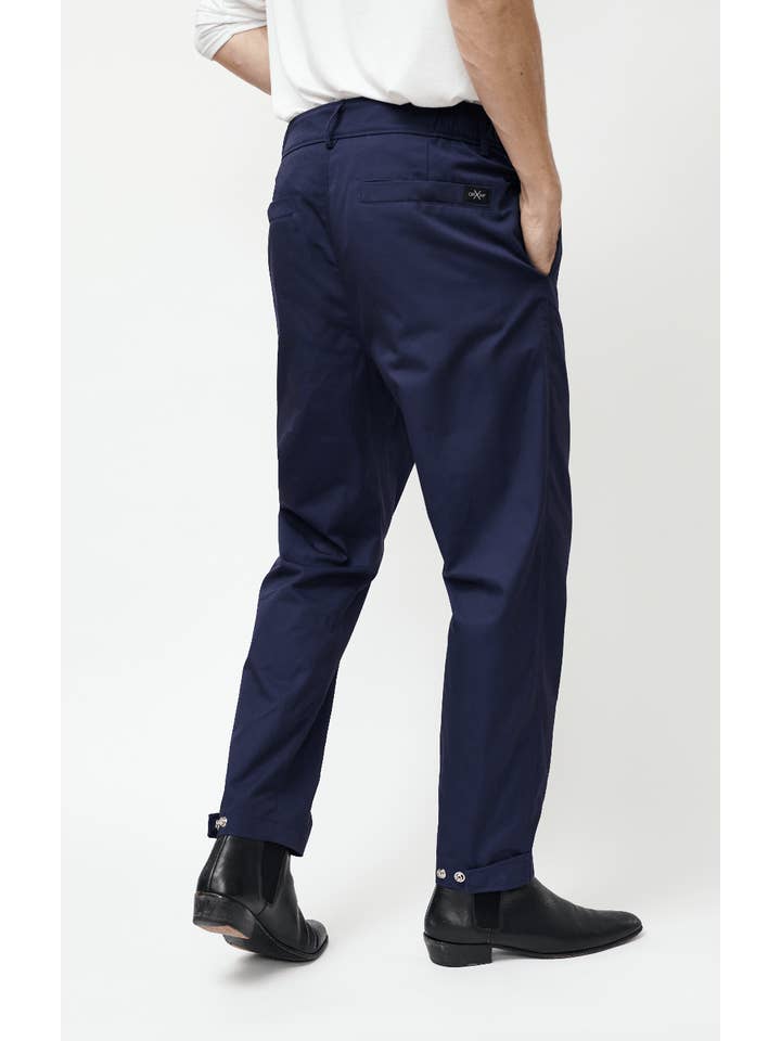 Ocean Rebel - Vente Pantalon – homme - Pantalon cargo moderne et formel - Bleu marine1