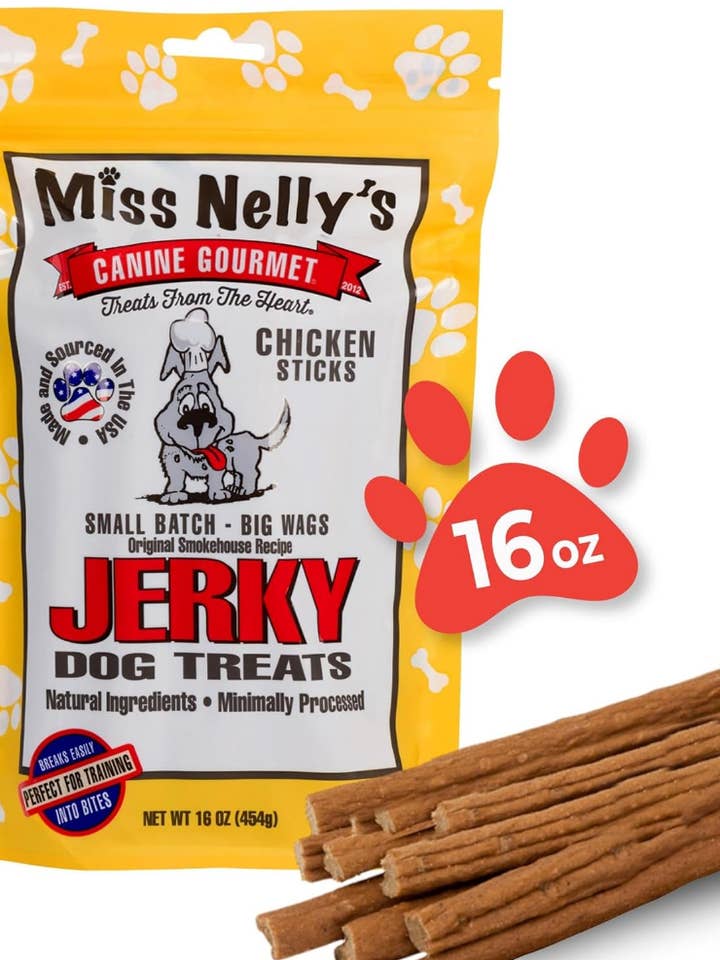 Miss Nelly's - Chicken Jerky Dog Treats - Soft Sticks for wholesale by Miss Nelly's