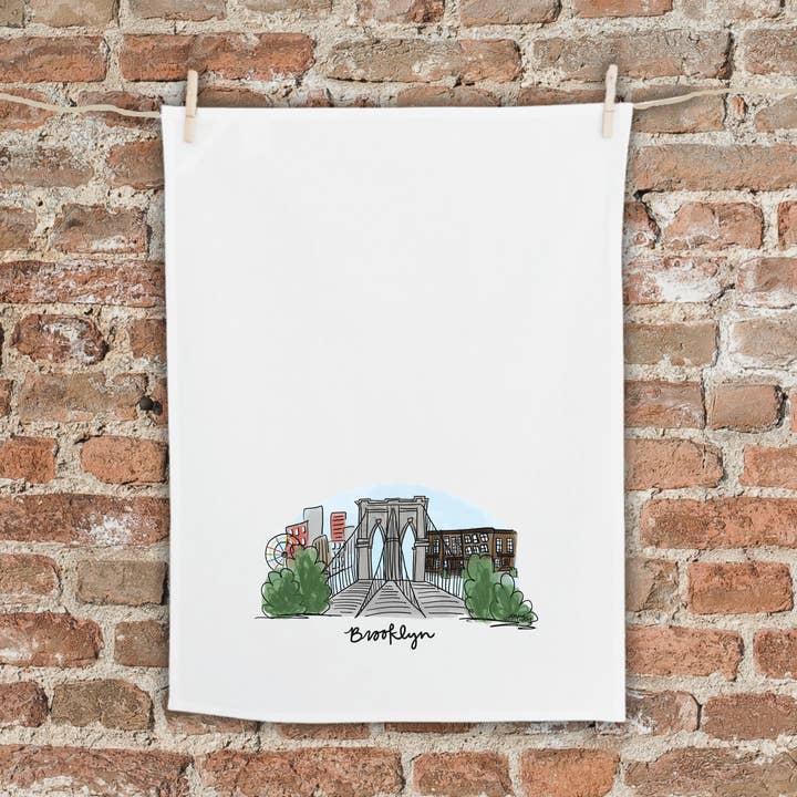 Brooklyn Tea Towel for wholesale by Anna Whitham Co.