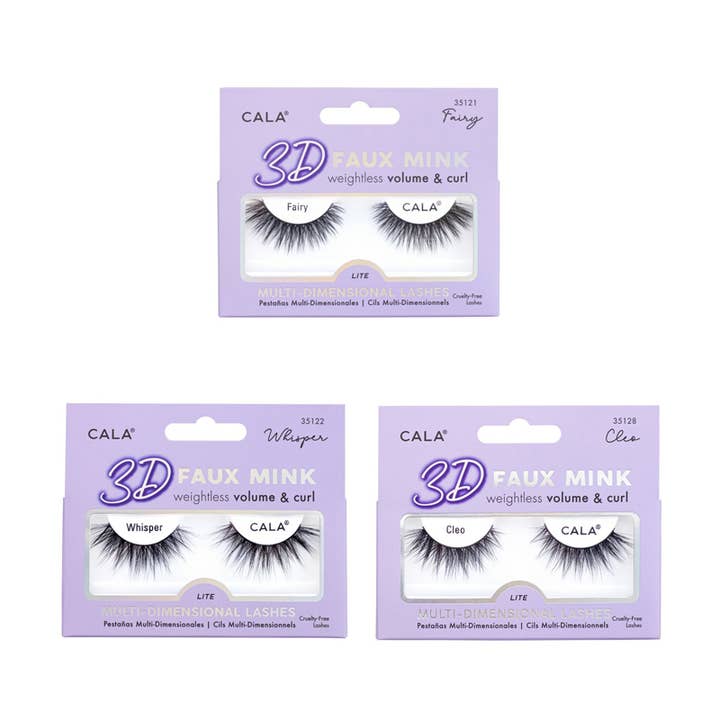 PINEAPPLE Beauty - Wholesale False/Fake Eyelashes - CALA 35000x 3D Faux Mink Eyelash Display Set 72pc