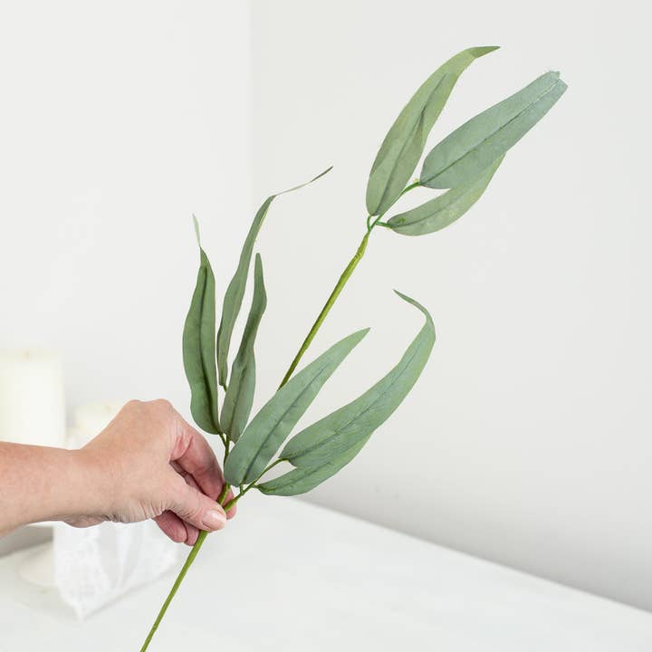 Factory Direct Craft - Wholesale Artificial plant - 24" Artificial Willow Eucalyptus Greenery Leaves Stem2