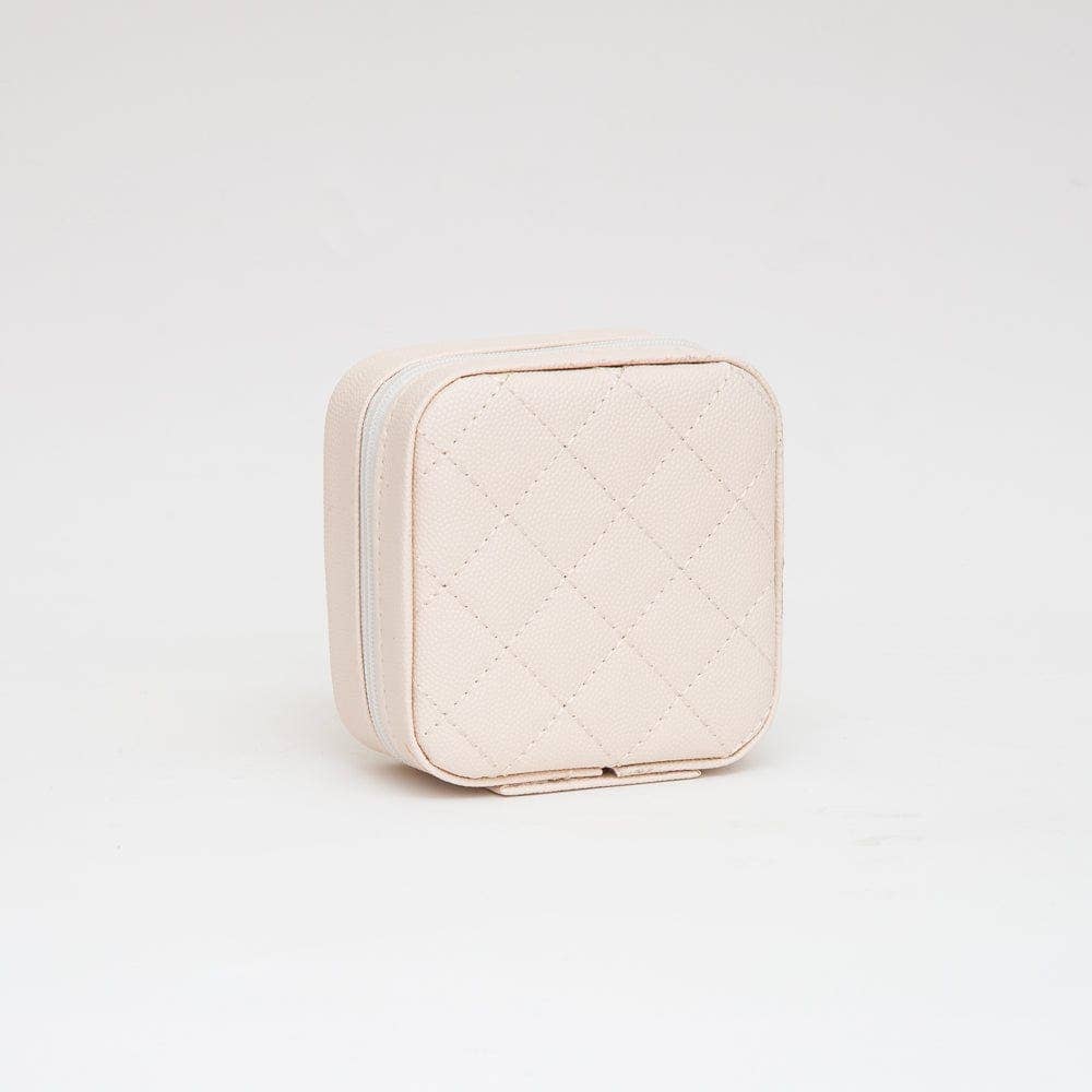 MiMi Wholesale - Wholesale Jewelry Box/Organizer - TG10707 Quilted Zip Around Square Jewelry Box2