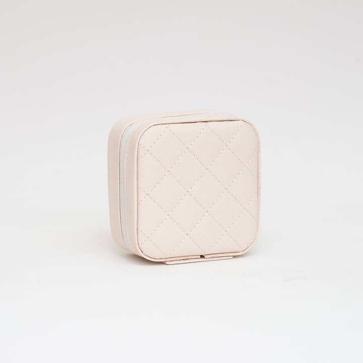 MiMi Wholesale - Wholesale Jewelry Box/Organizer - TG10707 Quilted Zip Around Square Jewelry Box2