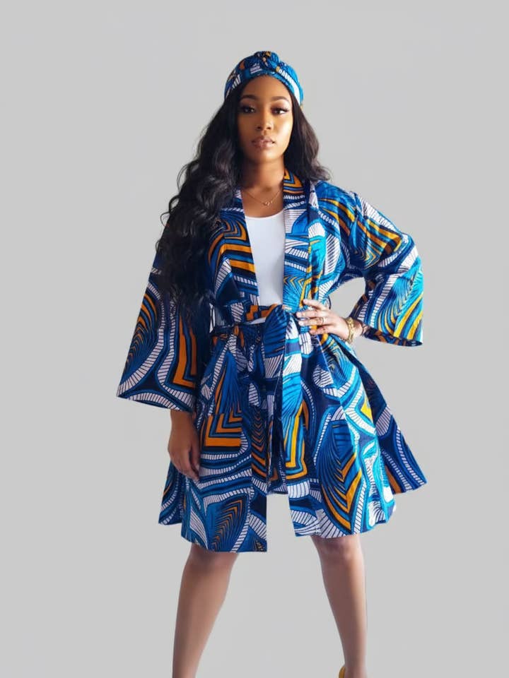 Kimono Shorts Sæt / Shorts & Kimono 012 C for engroshandel hos India Batik