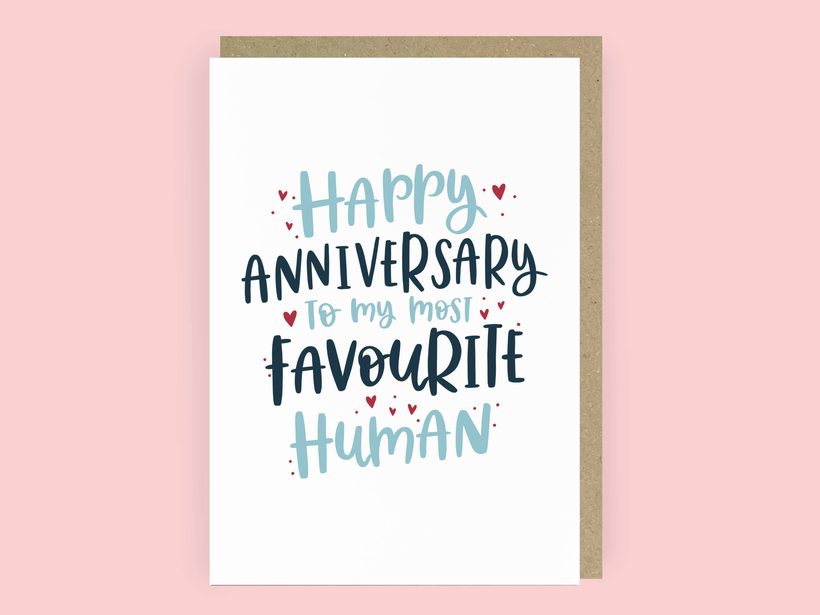 Abbie Imagine - Wholesale Anniversary Card - Favourite Human Anniversary Card | Love Card for Him or Her0