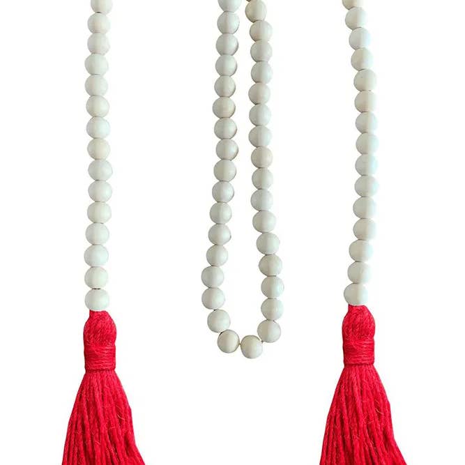 Candles Meta - Wholesale Decorative Tassel/Wall Drop - Wooden Bead Home Decor Hanging Pendant with Linen Tassel3