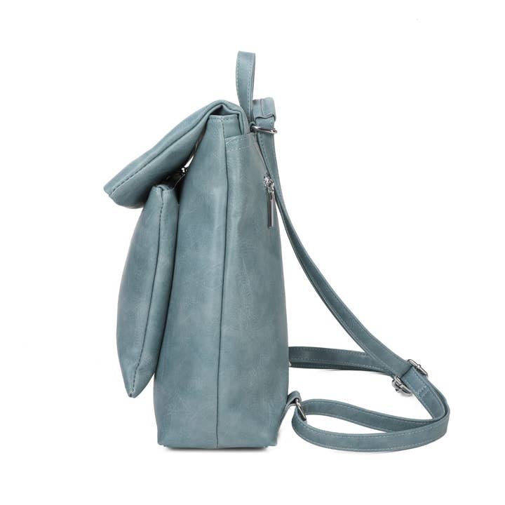 Ellas Trading – wholesale Backpack – Women's – Modern Soft Vegan Leather Travel Backpack Front9