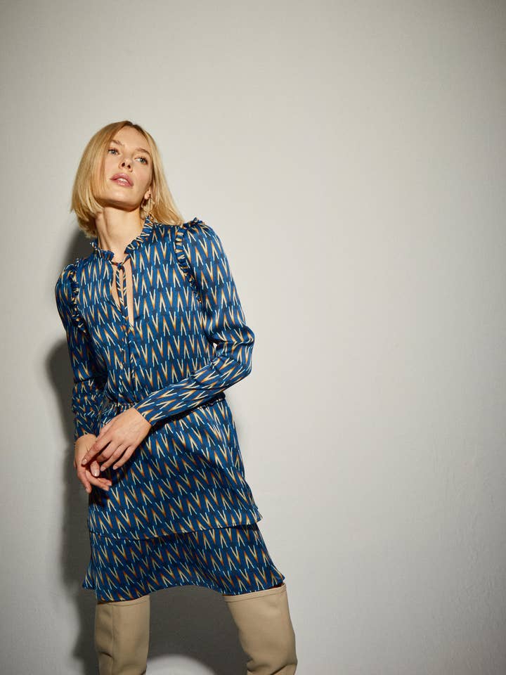 Pyramids Print Kjole for engroshandel hos Dolores Promesas