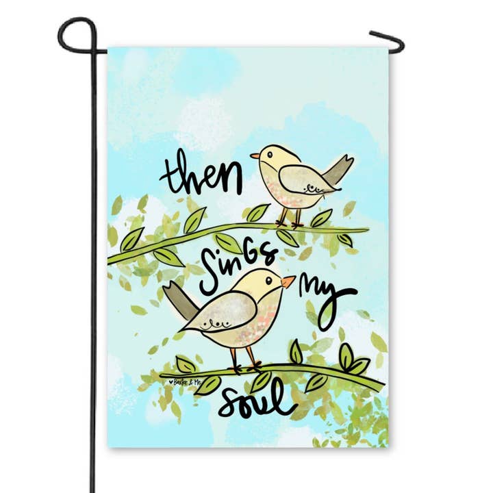 Then Sings my Soul Birds Garden Flag for wholesale by Baxter & Me