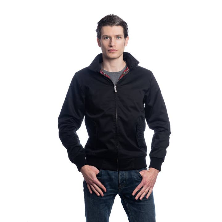 NEGRO Chaqueta reciclada negra Harrington® de venta al por mayor en Faire