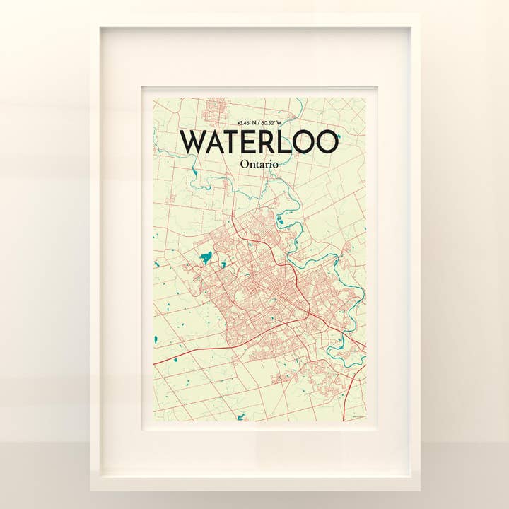 OurPoster.com - Wholesale Poster - Waterloo City Map Poster129