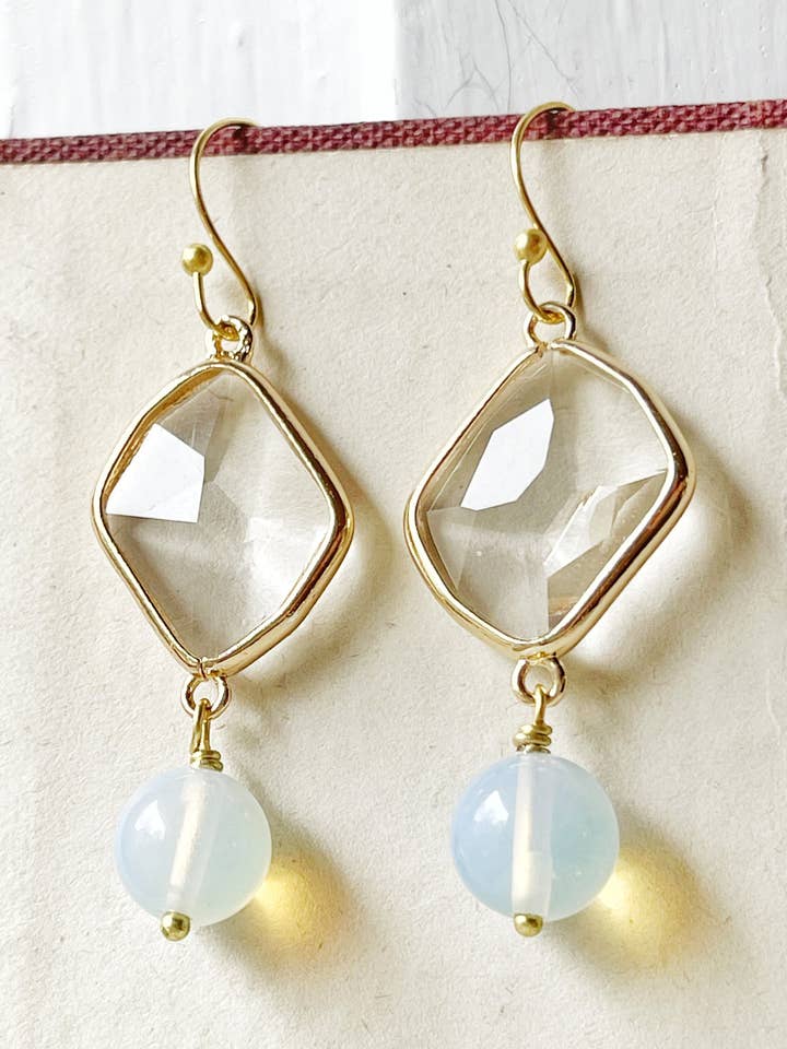 Glas & Opalite Øreringe for engroshandel hos Rage Gems & Jewelry