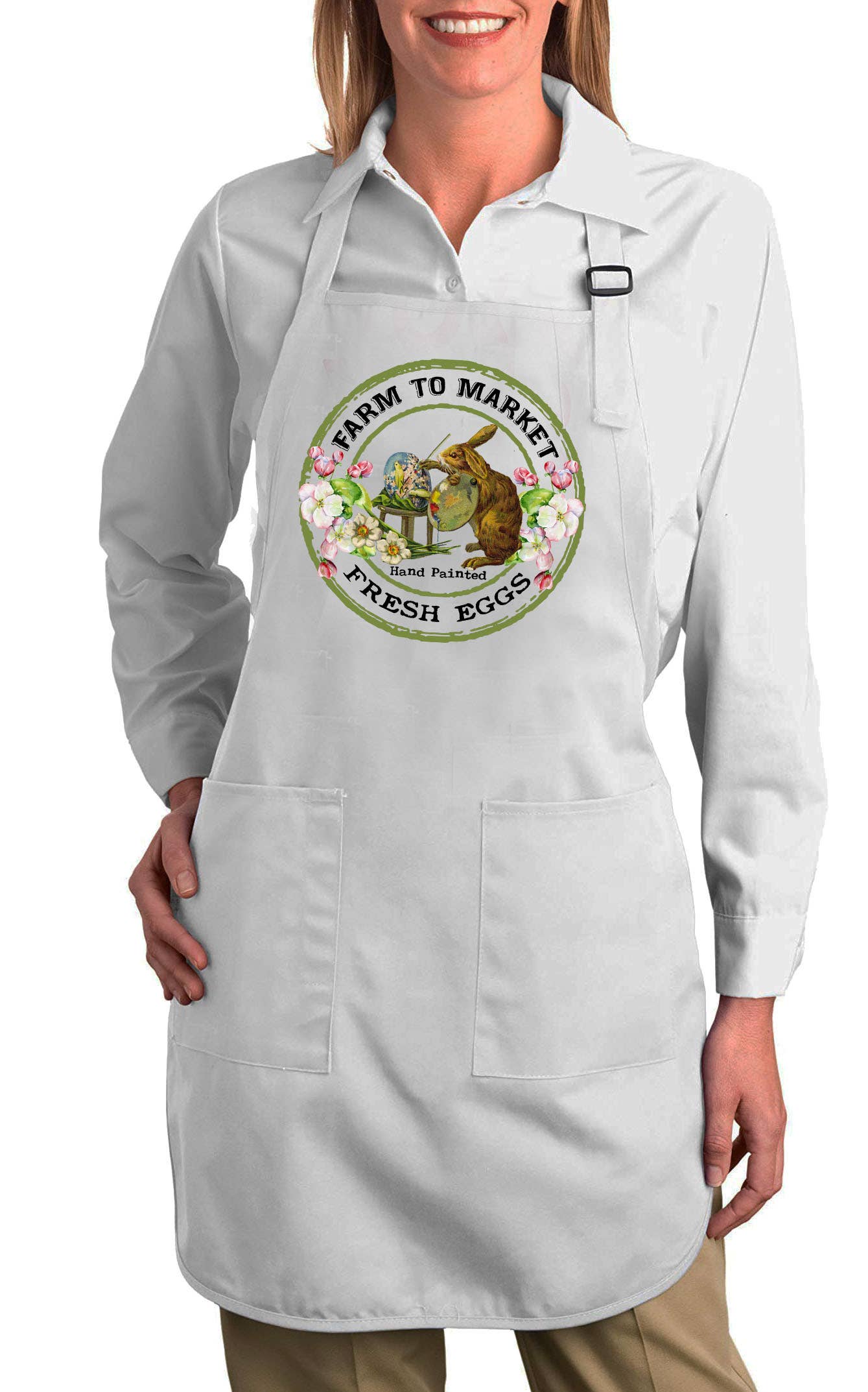Avery Lane Gifts - Wholesale Apron - Easter Farm Fresh Easter Eggs Cotton Apron