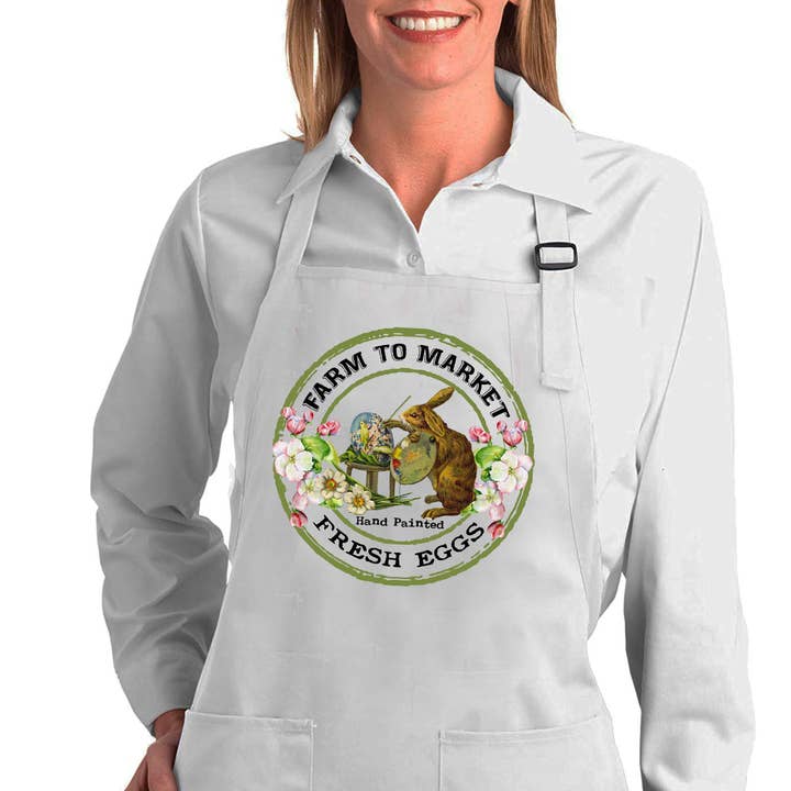 Avery Lane Gifts - Wholesale Apron - Easter Farm Fresh Easter Eggs Cotton Apron