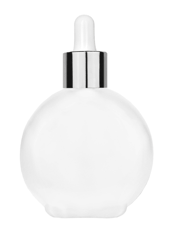 Best Bottles - Wholesale Essential Oil Holder - Round Frosted Glass Bottle with White Dropper - 128ml2