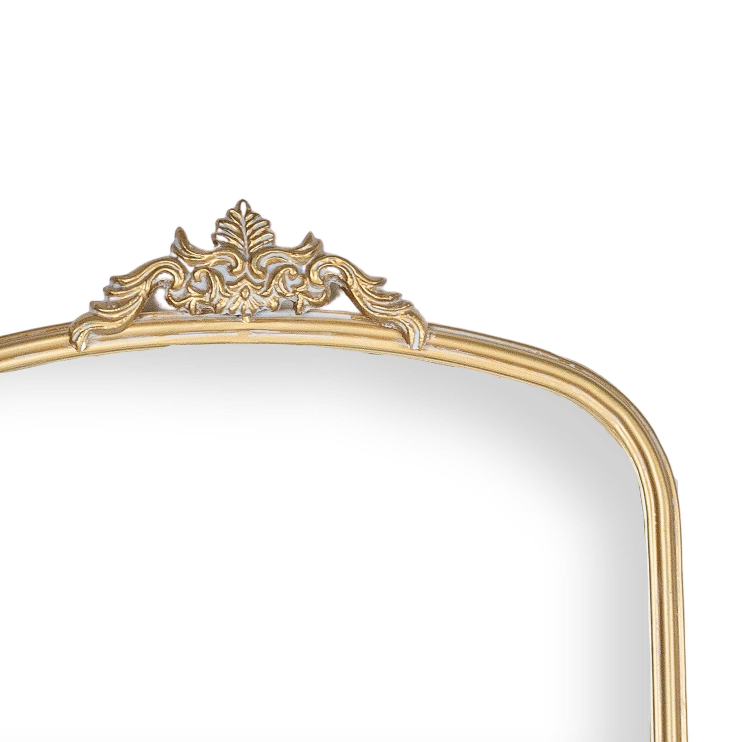 Foreside Home & Garden - Wholesale Wall Mirror - Aria Antique Vintage Brass Wall Mirror Metal3