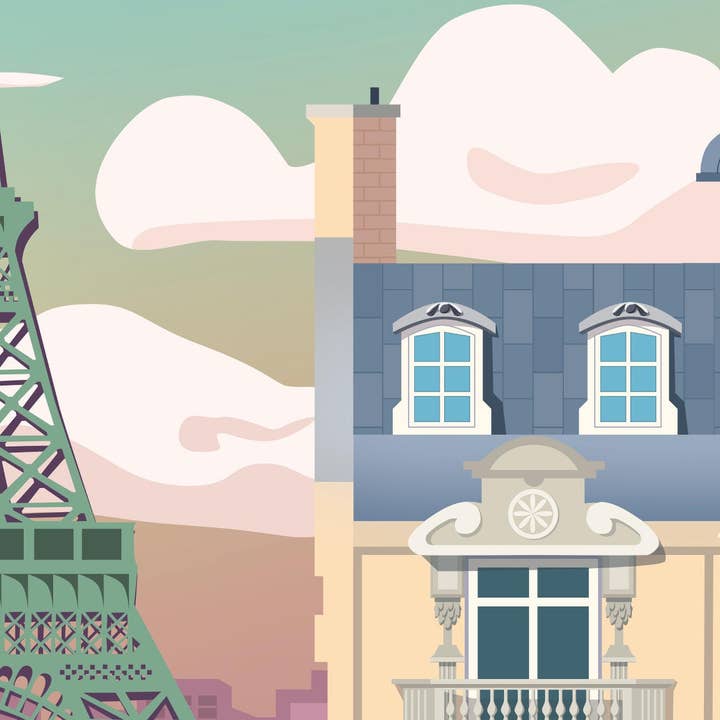 DreamMachine Prints – wholesale Konsttryck – Paris Tryck, Paris Skyline, Paris konst, Paris affisch, Paris akvarell, Paris konst, Paris karta, Paris väggkonst, Frankrike Art Travel24