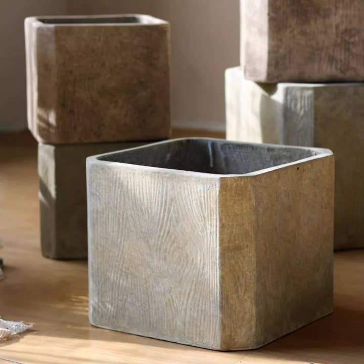 Rustic Reach - Wholesale Planter Box - StoneGrain Square Planter6