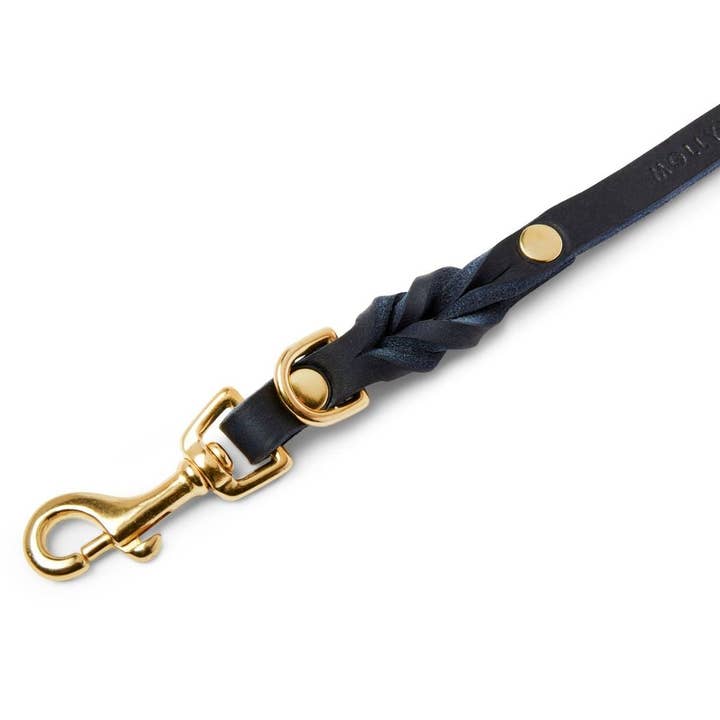 Molly and Stitch - Wholesale Pet Leash - Dog - Butter Leather 3x Adjustable Dog Leash - Navy Blue9