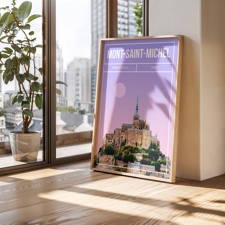 Mont-Saint-Michel Modern Art Print for wholesale by Sera/Lina