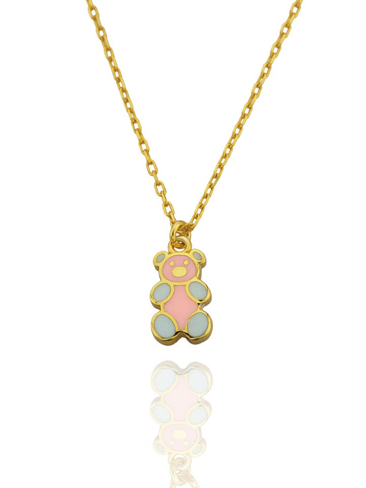 Teddy Bear Necklace for wholesale by Minval Jewelry