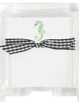 Notepads/Unpadded 39 Blue Seahorse Refill) for wholesale by Stevie Streck Designs