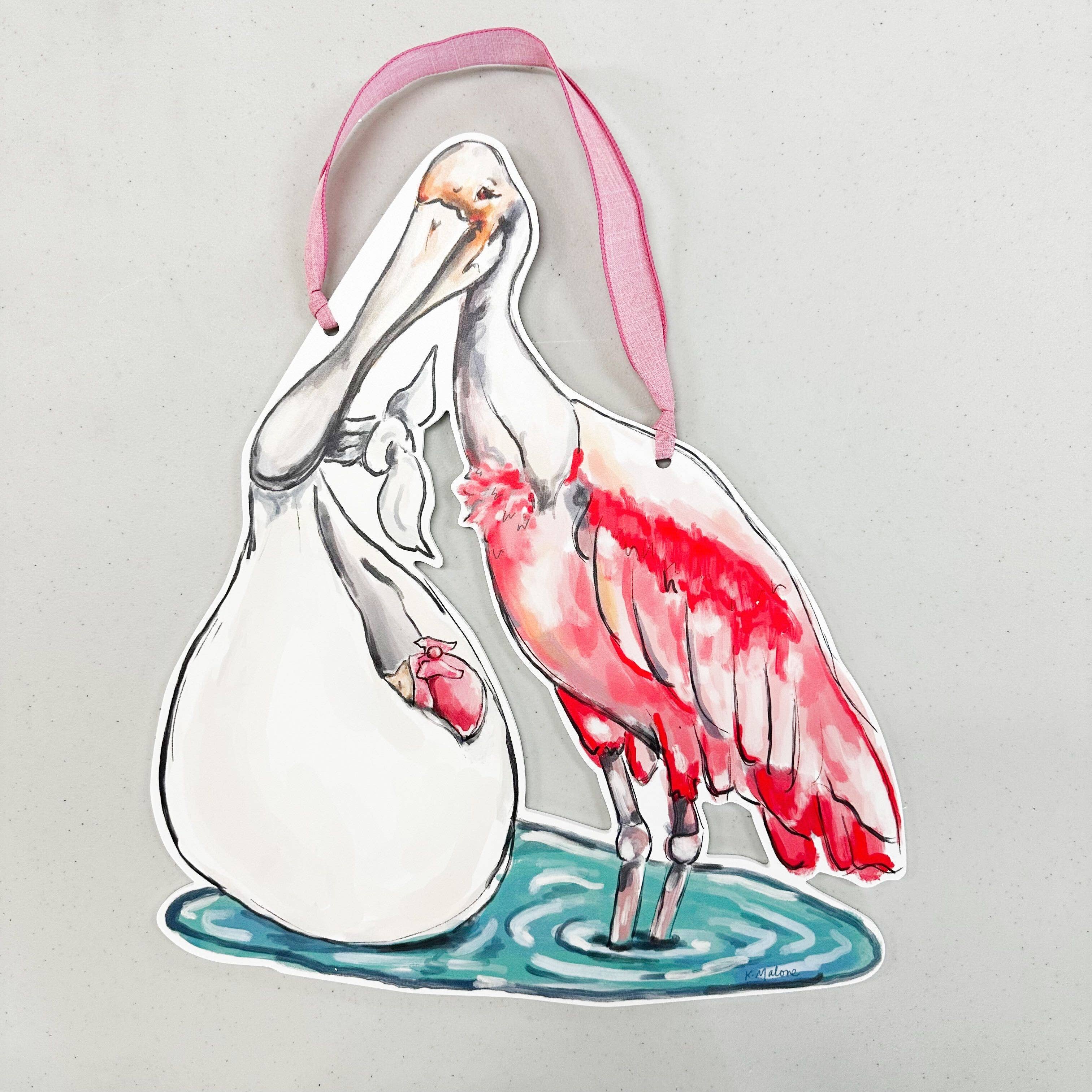 Home Malone - Wholesale Door Hanger - It's A Girl Spoonbill Door Hanger - Southern Baby Welcome4