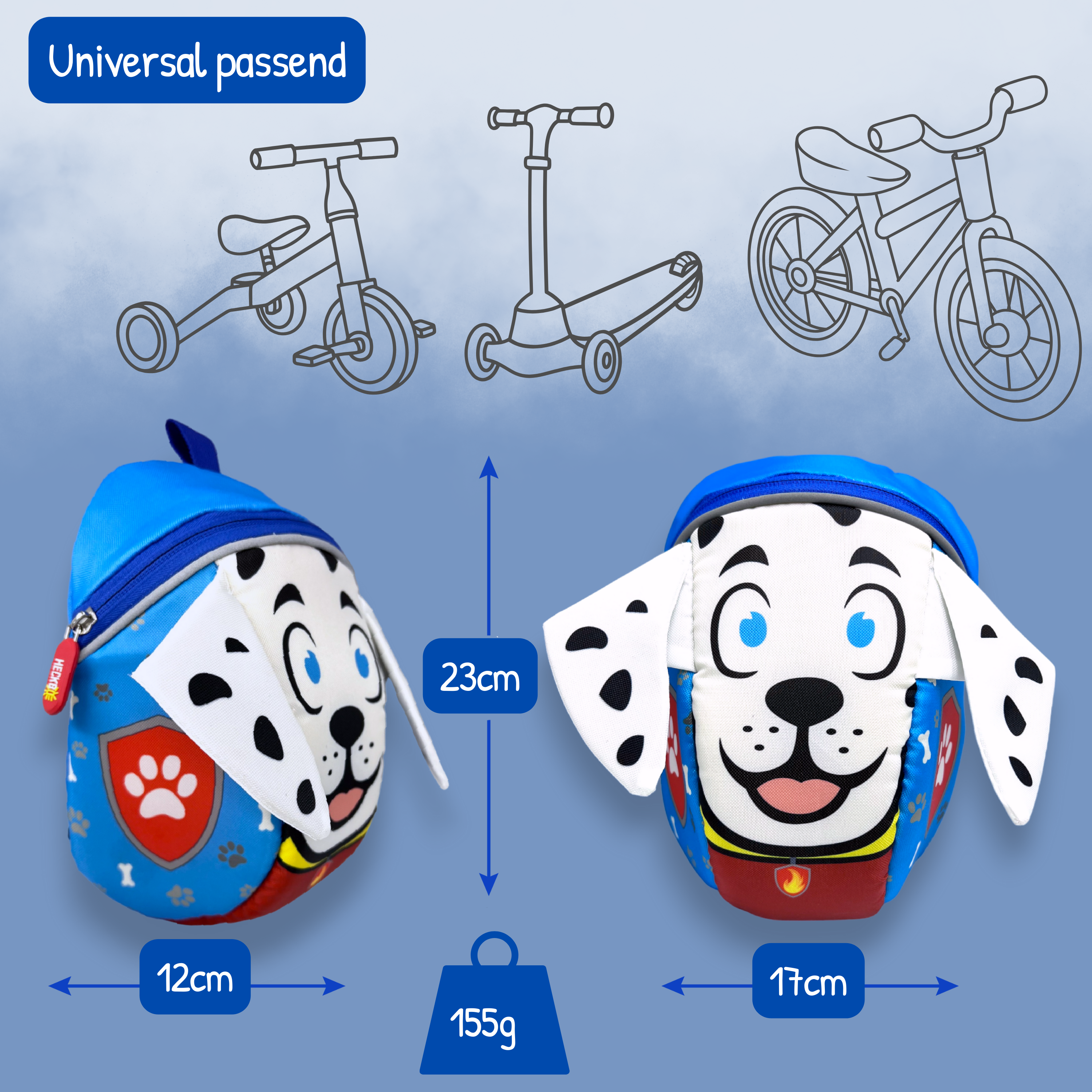 HECKBO - Wholesale Biking Accessories - 2 in 1 Bicycle Bag & Backpack - Dog4