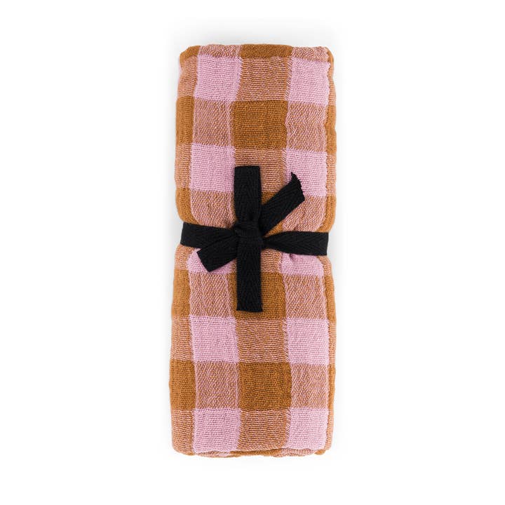 BIANCA SWADDLE VICHY CARAMEL LILAC for wholesale by Rose in April