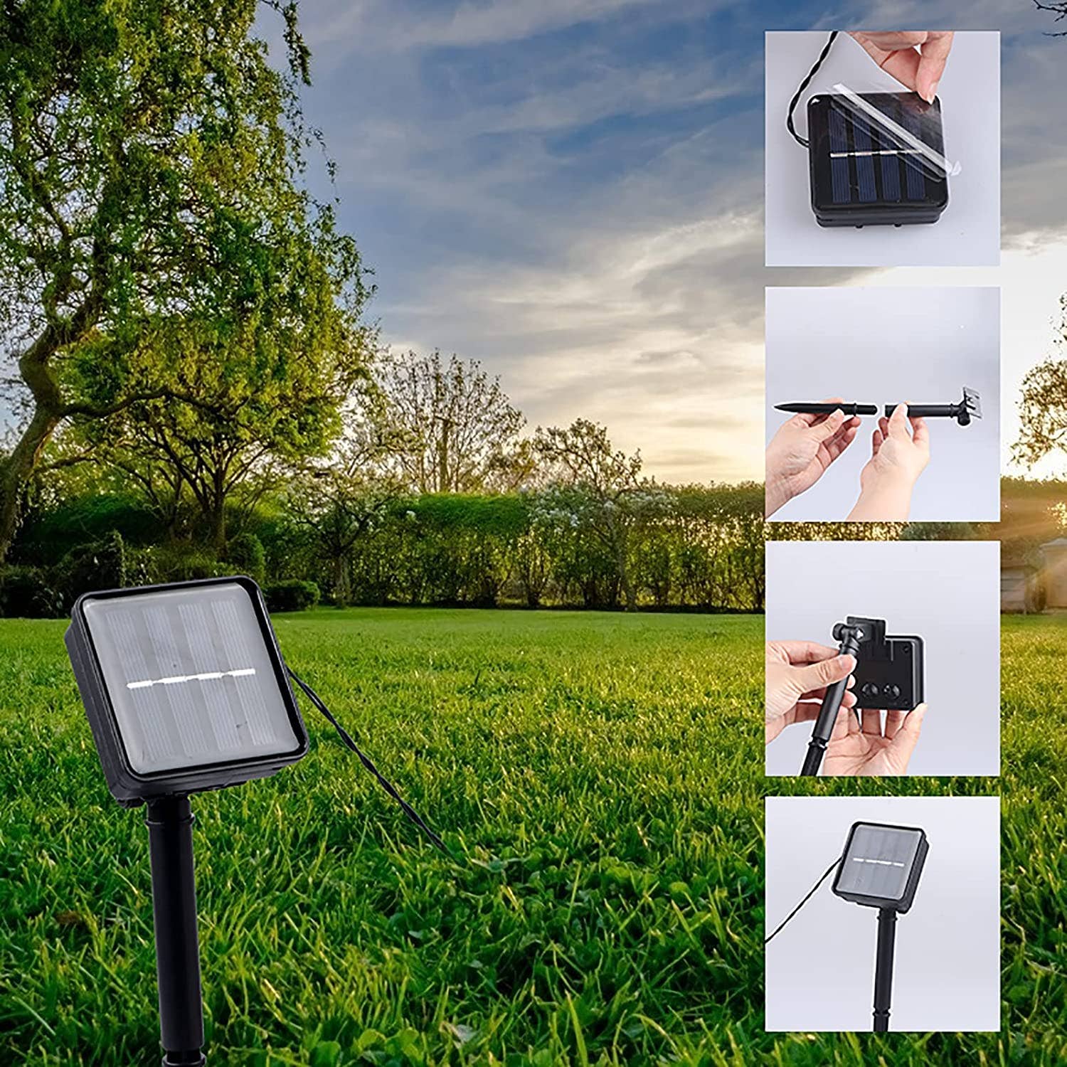 Perfect Holiday - Vendita all'ingrosso Fili di luci - Perfect Holiday - Luce solare a 30 LED, colore: bianco caldo7