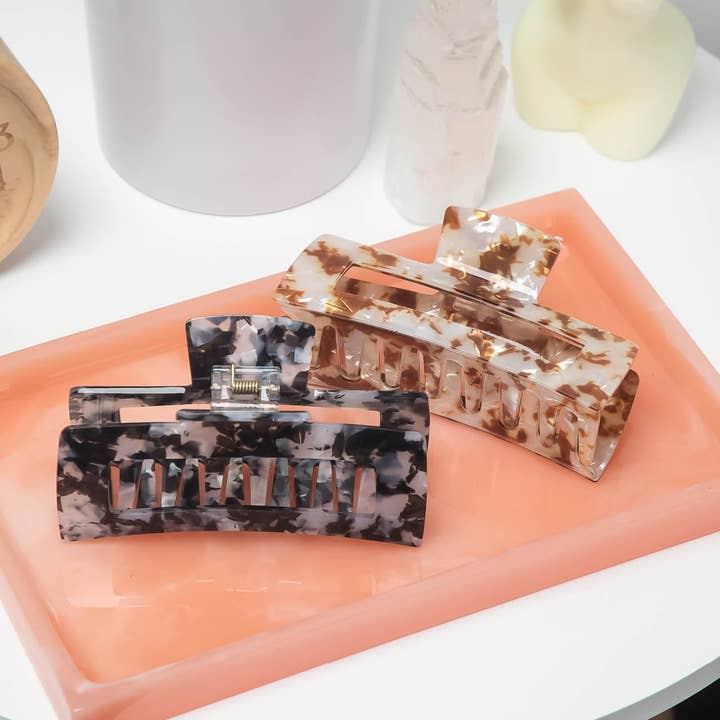 KITSCH - Wholesale Hair Clip - Women's - Eco-Friendly Jumbo Open Shape Claw Clip - Black4