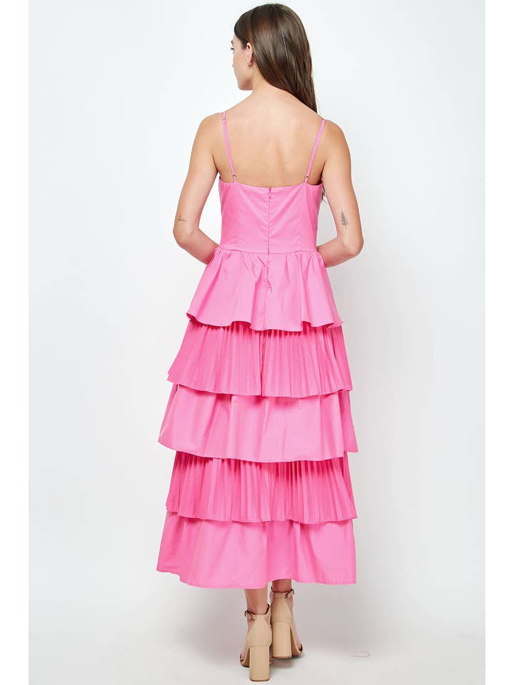 Strut & Bolt - Vendita all'ingrosso Vestito - Donna - Maxi abito in popeline a strati con pieghe miste15