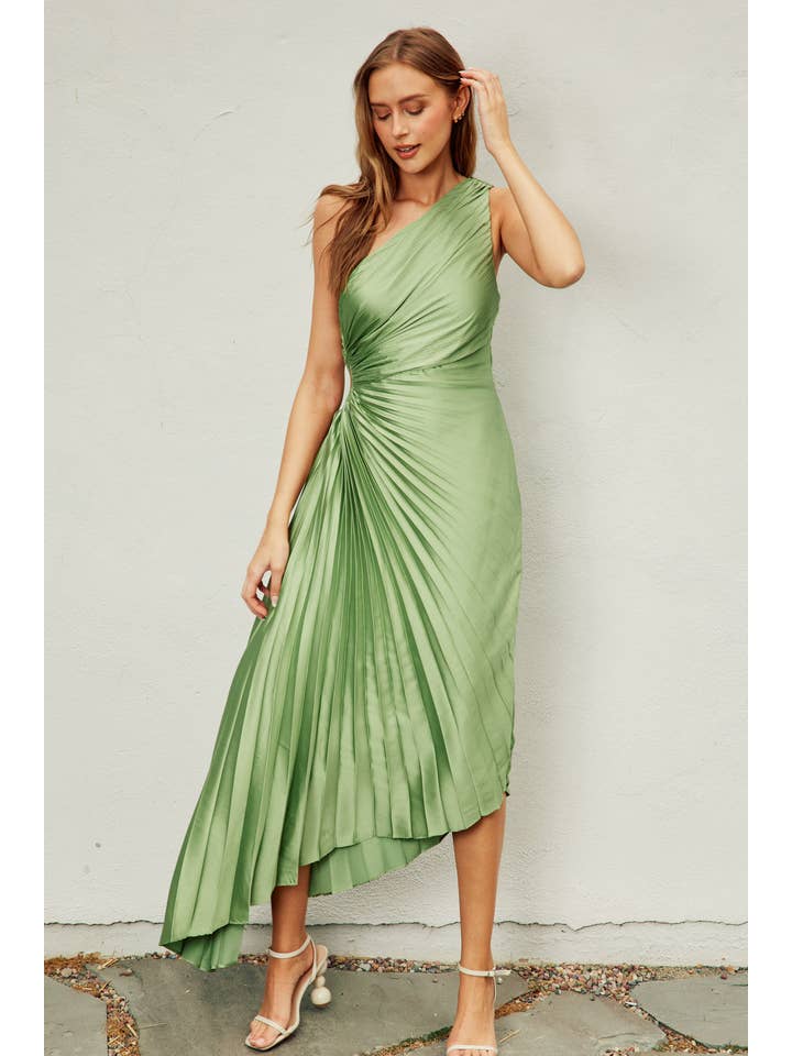 Dress Forum - Wholesale Dress - Women's - Olympia Asymmetrical Pleated Maxi Dress (1)7