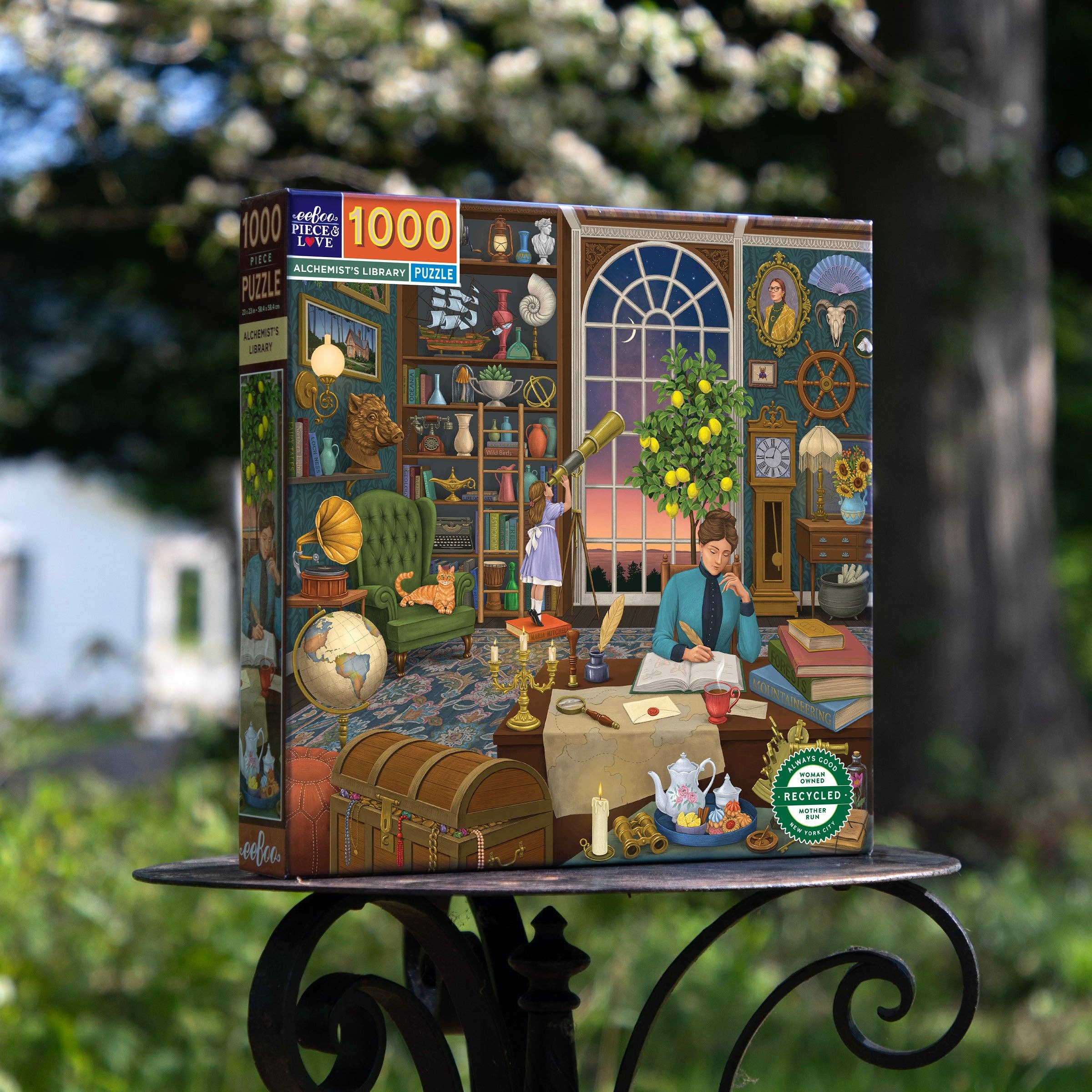 eeBoo - Wholesale Puzzle - Adult - Alchemist's Library 1000 Piece Square Puzzle3
