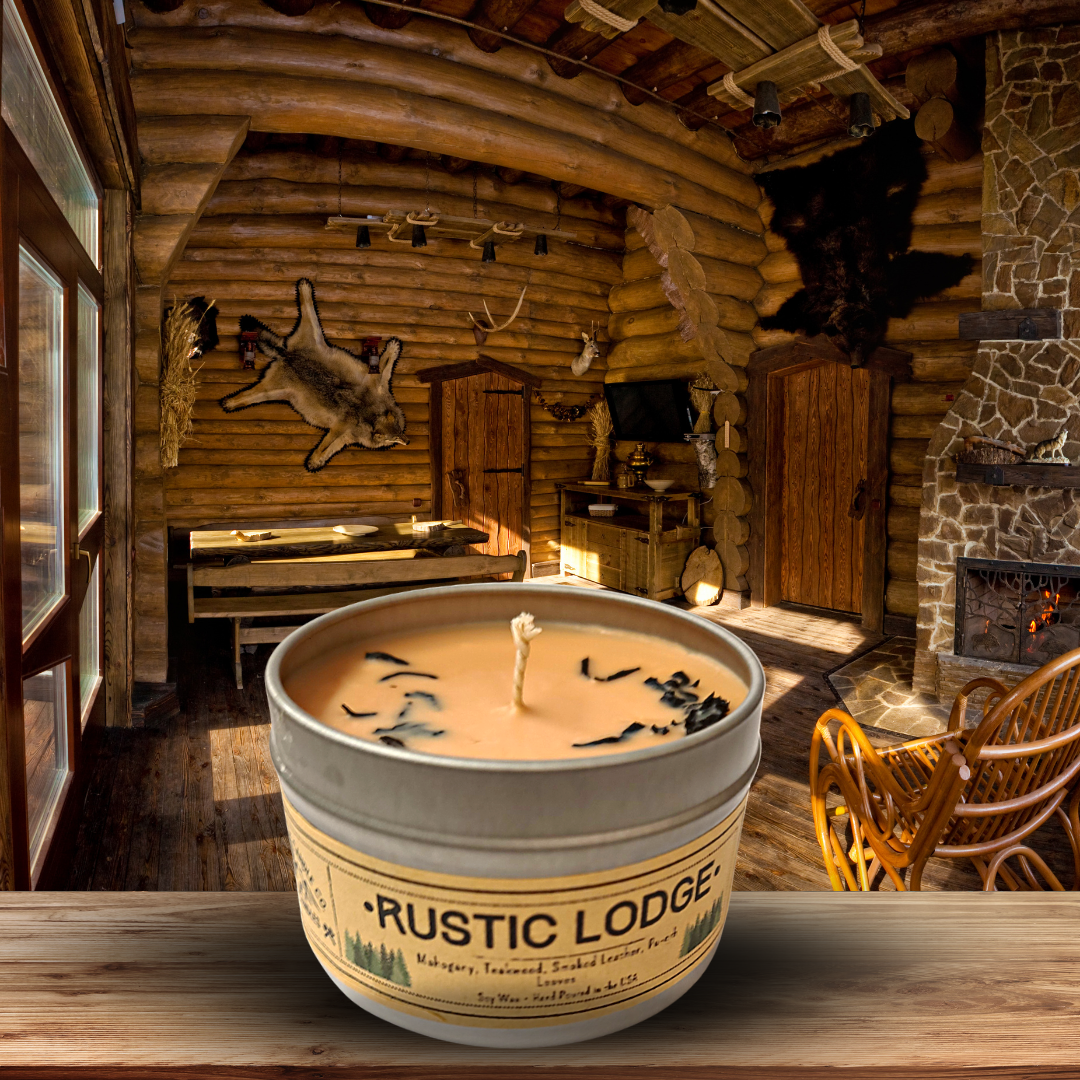 Wanderlust Folk – wholesale Burkljus – Rustic Lodge - USA MADE - Sojavaxljus0