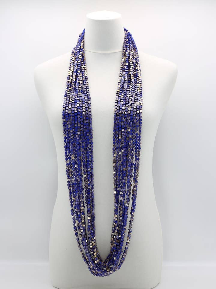 Collar The Next Pashmina con cuentas de madera, dorado a mano para venta al por mayor de Jianhui London